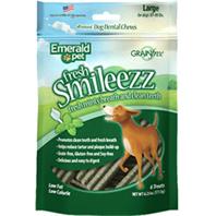 Emerald Pet Fresh Smileezz Grain Free Large Dog Dental Treats - 6.25 oz Bag