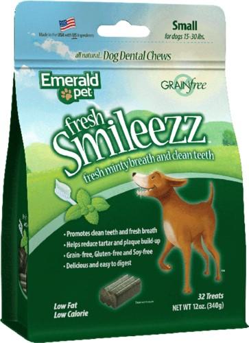 Emerald Pet Fresh Smileezz Grain Free Small Dog Dental Treats - 12 oz Bag  