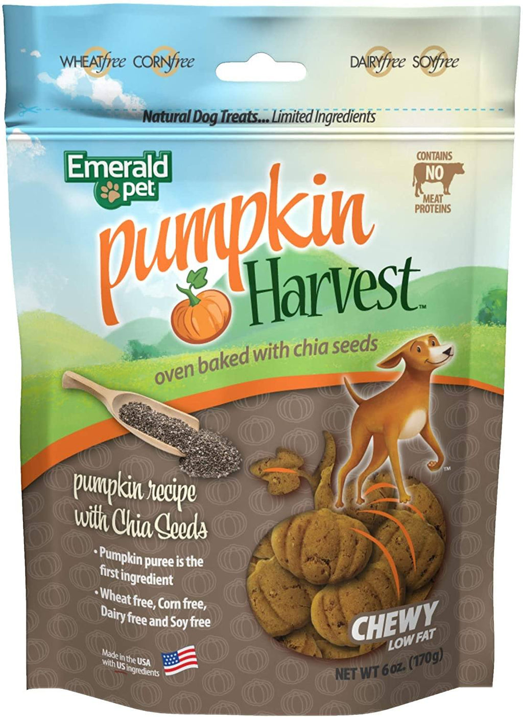 Emerald Pet Harvest Pumpkin Pumpkin Harvest Shipper Display Chewy Dog Treats - 48ct  