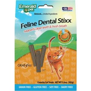 Emerald Pet Stixx Chicken Dental Cat Treats - 3.6 oz