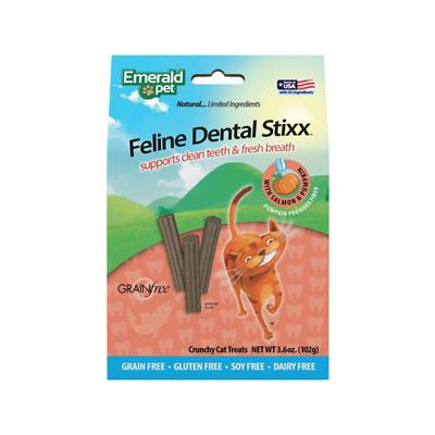 Emerald Pet Stixx Salmon Dental Cat Treats - 3.6 oz