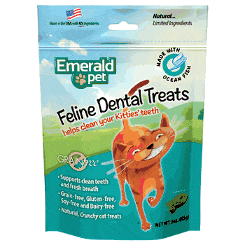 Emerald Pet White Fish Dental Cat Treats - 3 oz Bag  