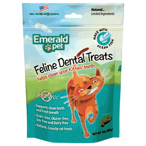 Emerald Pet White Fish Dental Cat Treats - 3 oz Bag
