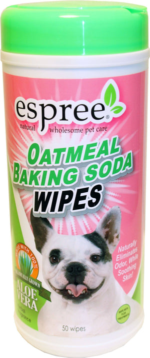Espree Oatmeal Baking Soda Cat and Dog Wipes - 50 ct Container