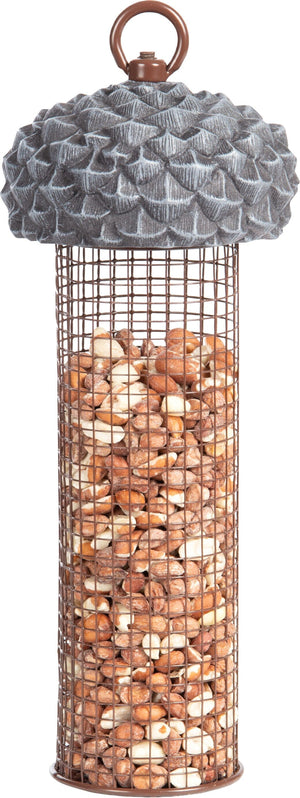 Esschert Design Acorn Nut Feeder for Wild Birds and Squirrels - 6 Oz Cap