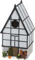 Esschert Design Greenhouse Birdhouse - Gray/Resin - 5.3 X 5.2 X 9.7 In  