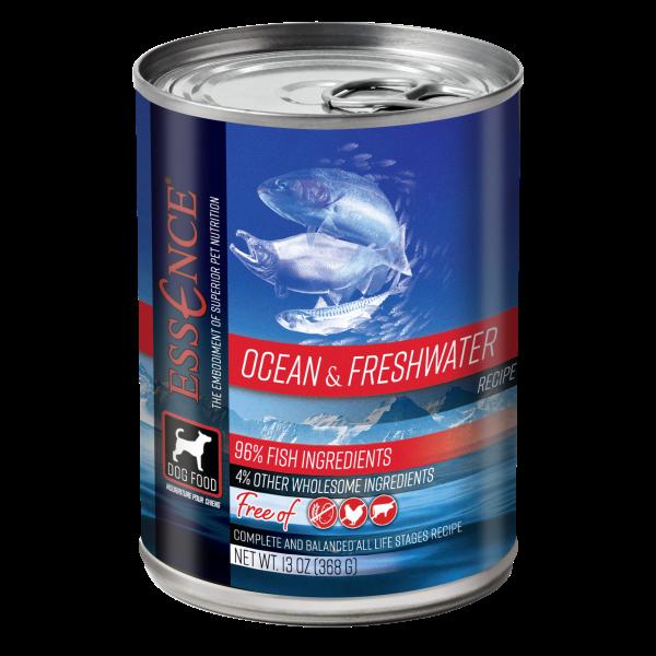 Essence Dog Ocean & Freshwater Canned Dog Food - 12/13 oz Cans - Case of 1  