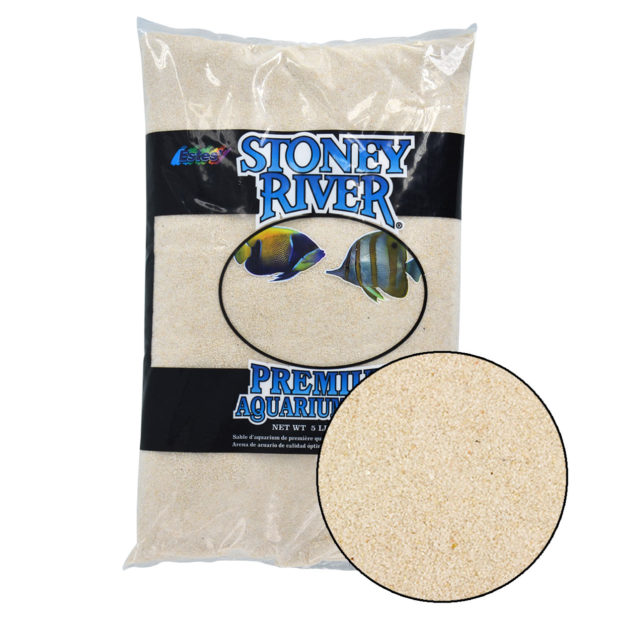 Estes Stoney River Premium Aquarium Sand - Beige - 5 lb - Pack of 6  