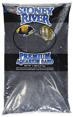 Estes Stoney River Premium Aquarium Sand - Black - 5 lb - Pack of 6