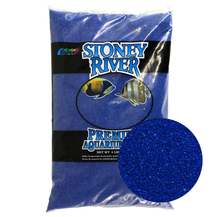 Estes Stoney River Premium Aquarium Sand - Blue - 5 lb - Pack of 6