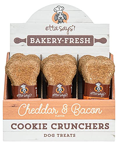 Etta Says Dog Cookie Cruncher Chedder - 5 Inches - 1 Oz - Case of 24  