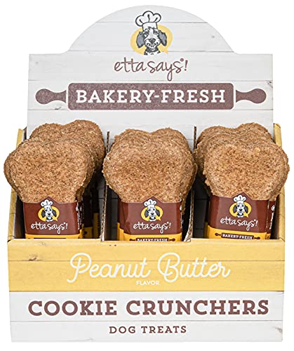 Etta Says Dog Cookie Cruncher Peanut Butter - 5 Inches - 1OZ - Case of 24