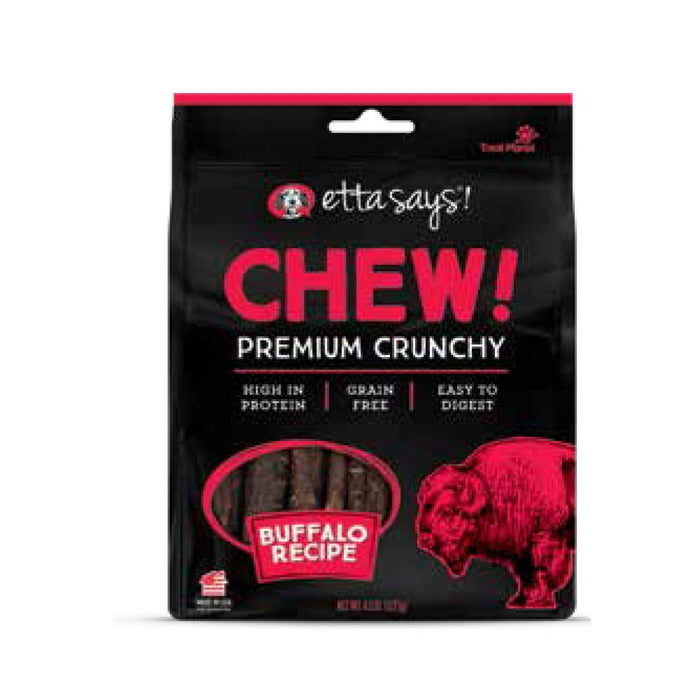 Etta Says Dog Treats Chew Crunchy Buffalo - 4.5 Oz