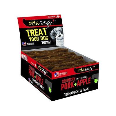 Etta Says Dog Treats Crunchy Chew Bars Pork - 12 Count - Case of 12  