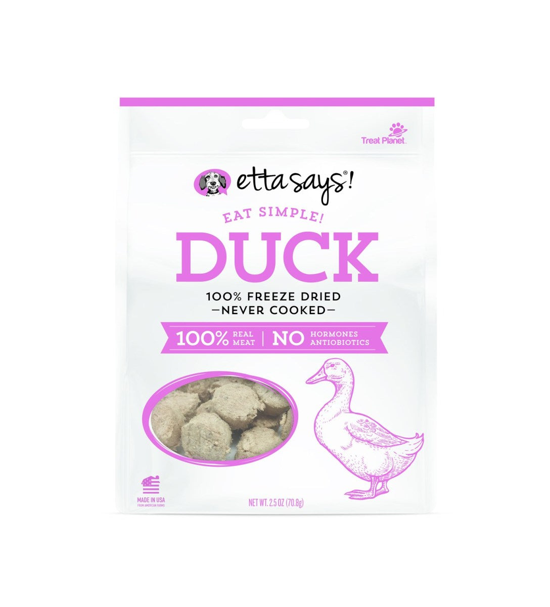 Etta Says Dog Treats Freeze-Dried Simple Duck - 2.5 Oz  