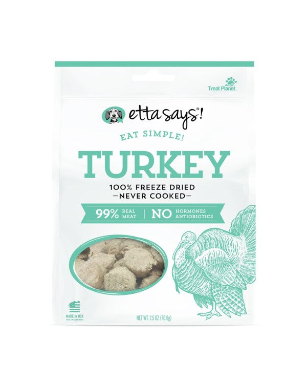Etta Says Dog Treats Freeze-Dried Simple Turkey - 2.5 Oz