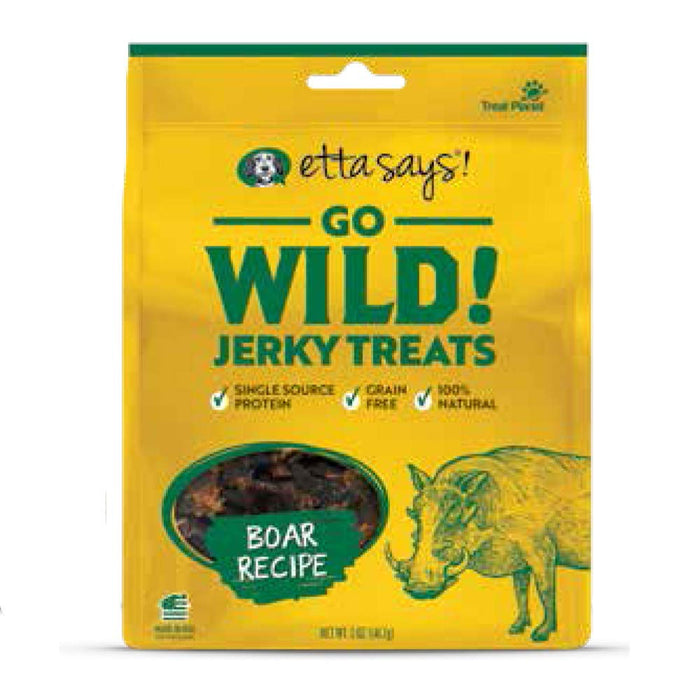 Etta Says Dog Wild Jerky Treats BOAR - 5 Oz