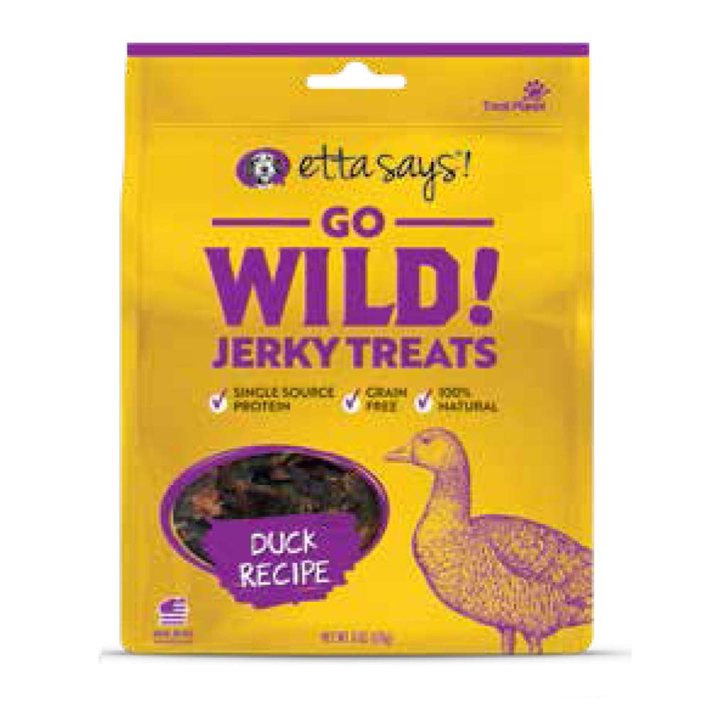 Etta Says Dog Wild Jerky Treats Duck - 6 Oz  