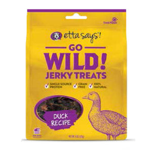 Etta Says Dog Wild Jerky Treats Duck - 6 Oz