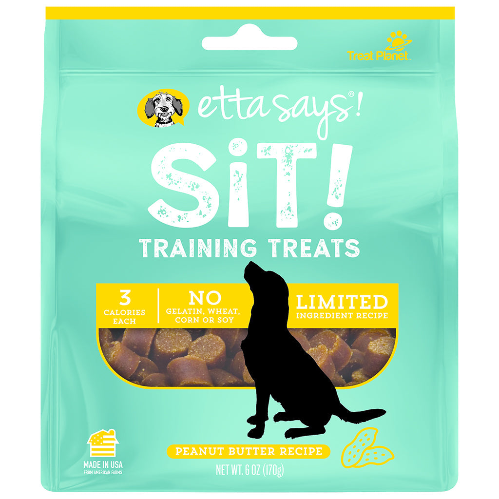 Etta Says Sit Training Dog Treats Peanut Butter - 6 Oz  