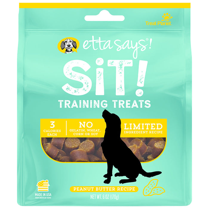 Etta Says Sit Training Dog Treats Peanut Butter - 6 Oz