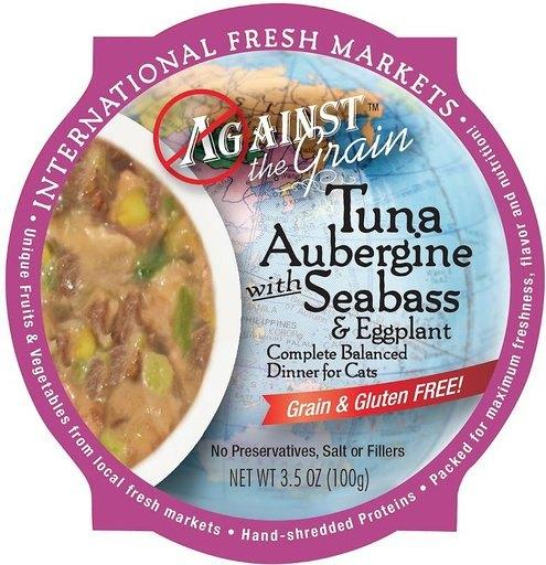 Evanger's 'Against the Grain' Grain Free Tuna Aubergine with Snapper & Eggplant Canned Cat Food - 2.8 oz Cans - Case of 24  