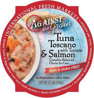 Evanger's 'Against the Grain' Grain Free Tuna Toscano with Salmon & Tomato Canned Cat Food - 2.8 oz Cans - Case of 24  