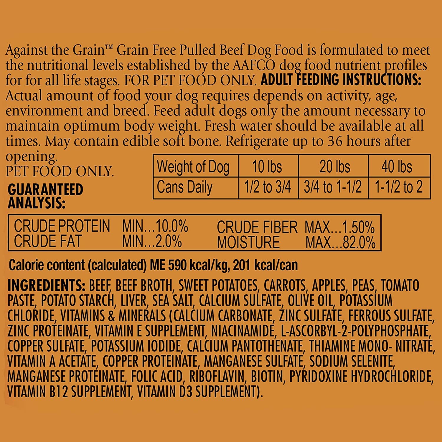 Evanger's Against the Grain Hand Pulled Beef Canned Dog Food - 12 Oz - Case of 12  