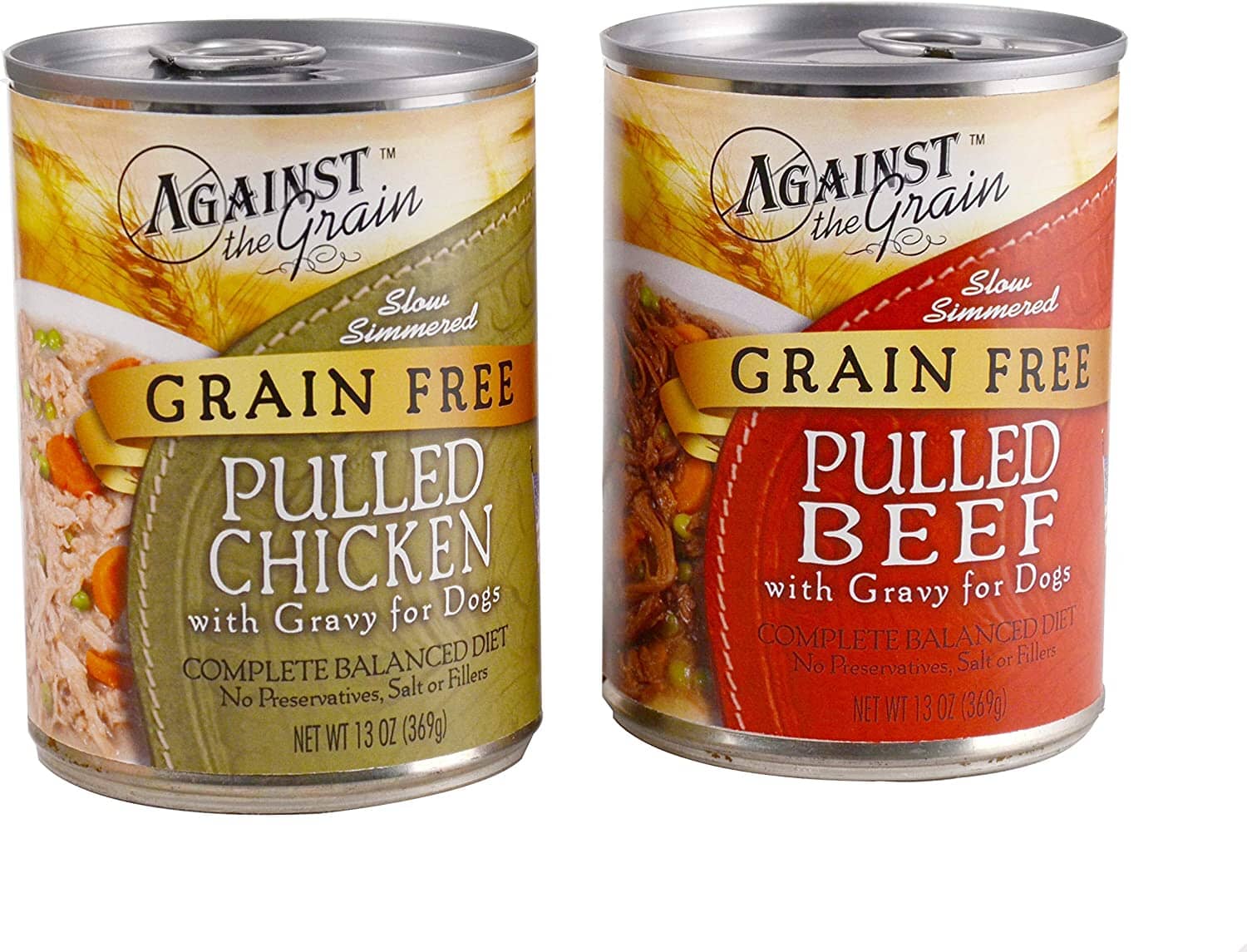 Evanger's Against the Grain Hand Pulled Beef Canned Dog Food - 12 Oz - Case of 12  