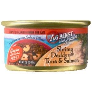 Evanger's 'Against the Grain' Shrimp Daddy with Tuna & Salmon Dinner Shreaded Canned Cat Food - 2.8 oz Cans - Case of 24  