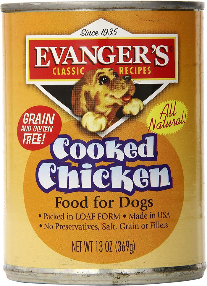 Evanger's All-Meat Classic Cooked Chicken Canned Dog Food - 12.8 Oz - Case of 12
