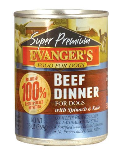 Evanger's Beef Dinner with Chunks Super Premium Canned Dog Food - 13 oz Cans - Case of 12
