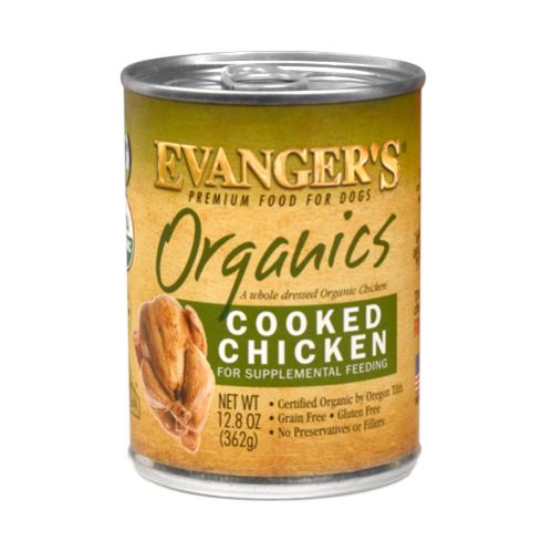 Evanger's Chicken Organics Canned Dog Food - 13 oz Cans - Case of 12