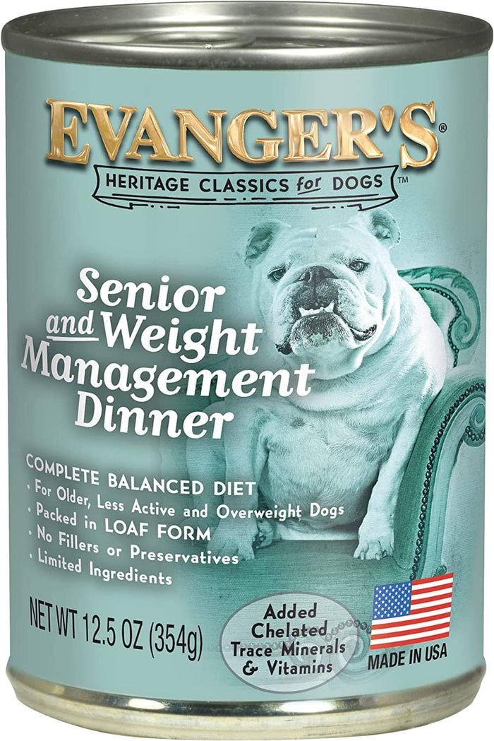 Evanger's Complete Classic Senior & Weight Management Dinner Canned Dog Food - 12.8 Oz ...