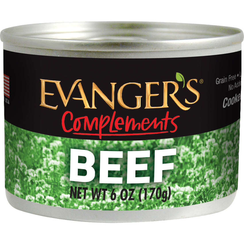 Evanger's Grain Free Beef Canned Dog and Cat Food - 6 oz Cans - Case of 24  