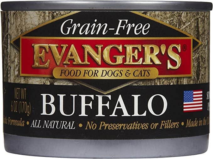 Evanger's Grain-Free Buffalo Canned Cat and Dog Food - 6 Oz - Case of 24  