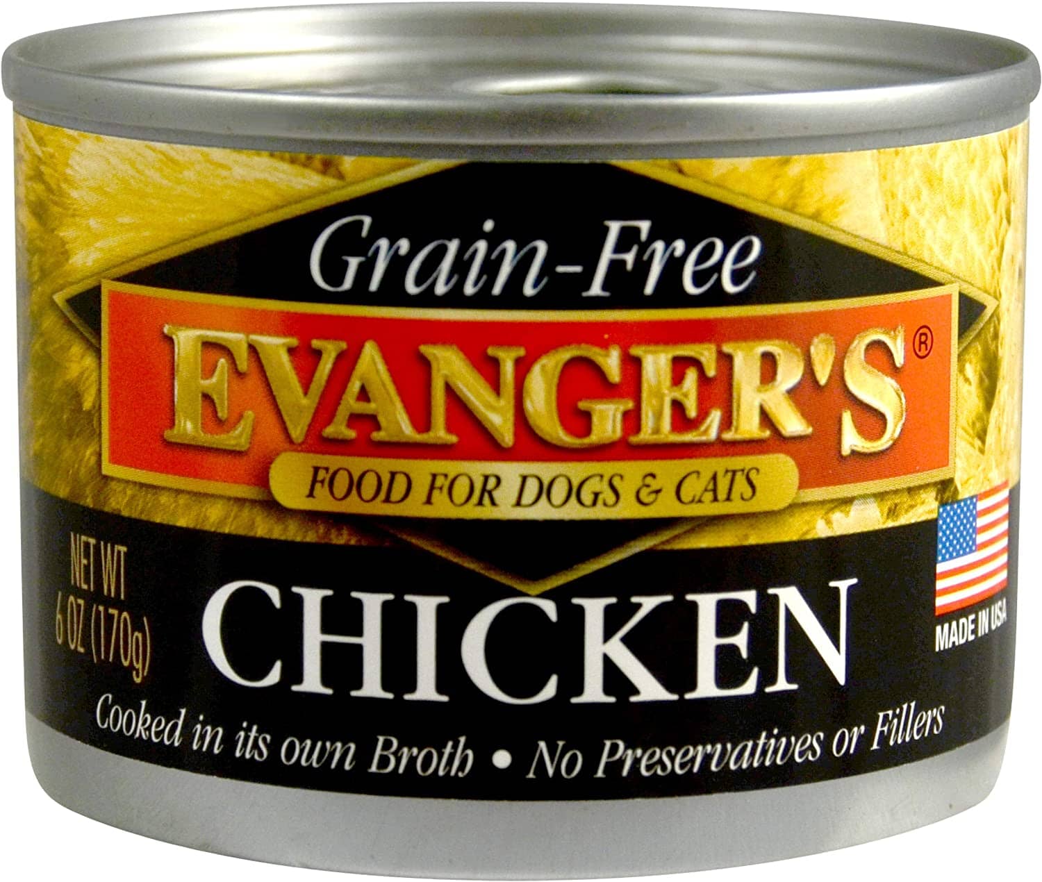 Evanger's Grain-Free Chicken Canned Cat and Dog Food - 6 Oz - Case of 24  