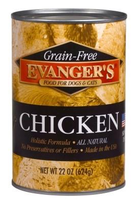 Evanger's Grain Free Chicken Canned Dog and Cat Food - 22oz Cans - Case of 12