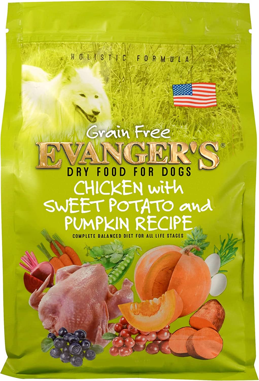 Evanger's Grain-Free Chicken with Sweet Potato & Pumpkin Dry Dog Food - 16.5 Lbs  