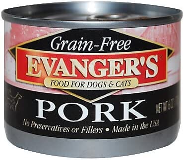 Evanger's Grain-Free Pork Canned Cat and Dog Food - 6 Oz - Case of 24