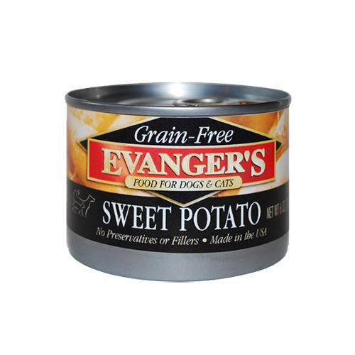 Evanger's Grain Free Sweet Potato Canned Dog and Cat Food - 6 oz Cans - Case of 24