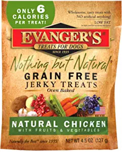 Evanger's Nothing But Natural Chicken Jerky Treats for Dogs Jerky Dog Treats - 4.5 Oz  