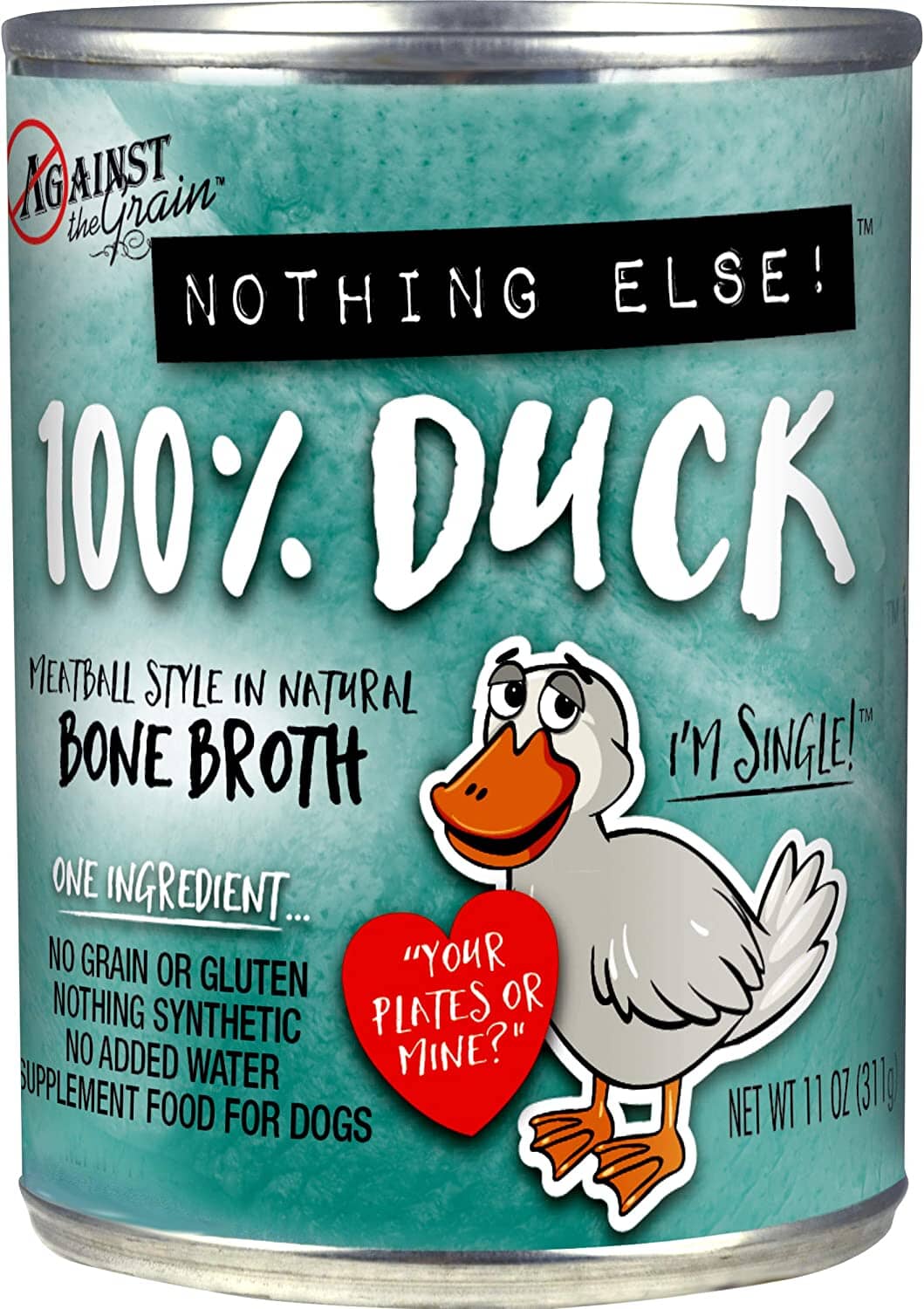 Evanger's Nothing Else- One Ingredient Duck Canned Dog Food - 11 Oz - Case of 12  