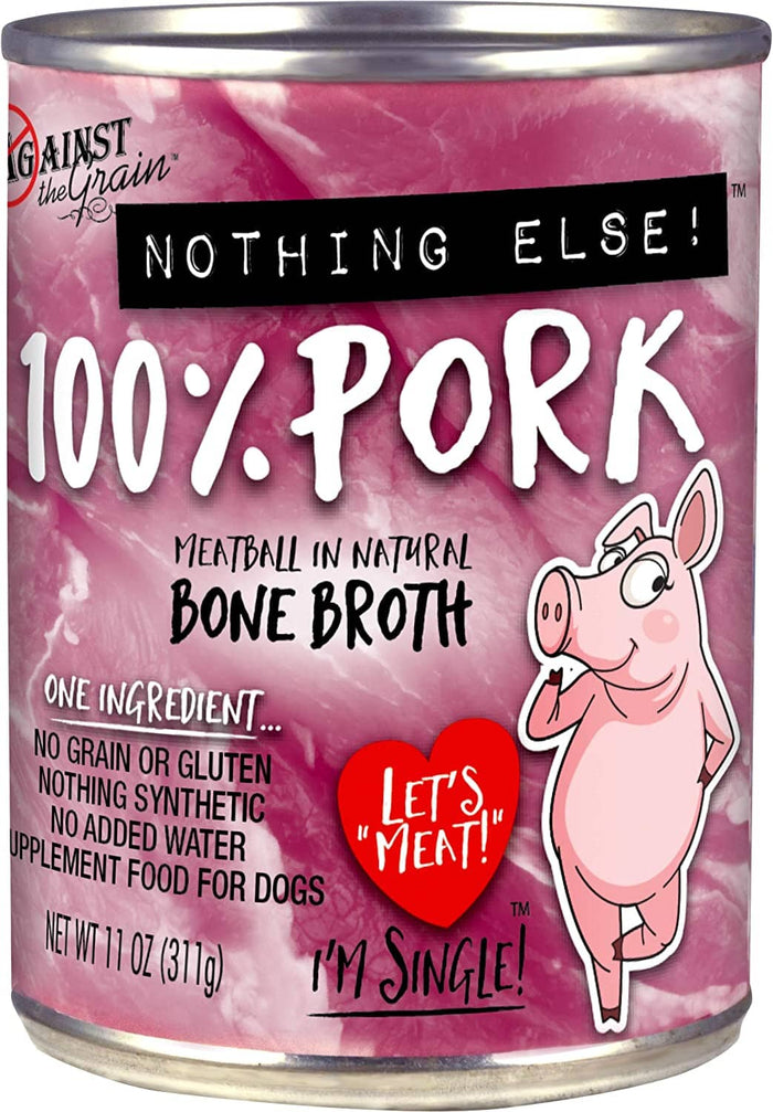 Evanger's Nothing Else- One Ingredient Pork Canned Dog Food - 11 Oz - Case of 12
