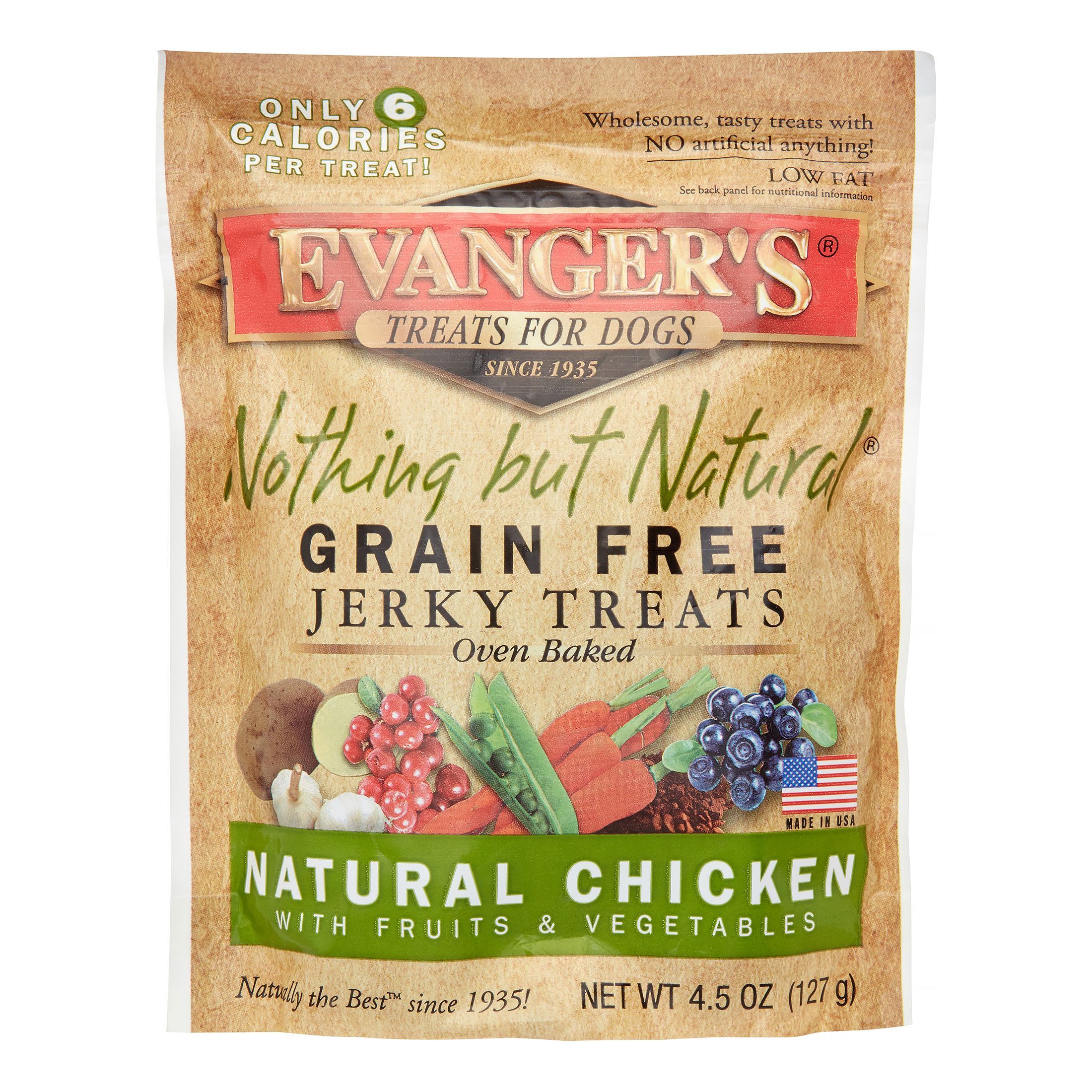 Evanger's Organic Chicken Natural Jerky Treats - 4.5 oz Bag  