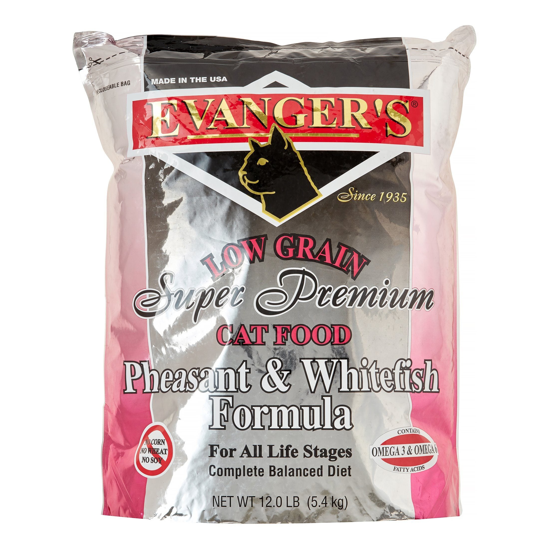 Evanger's Pheasant & Whitefish Super Premium Dry Cat Food - 12 lb Bag  