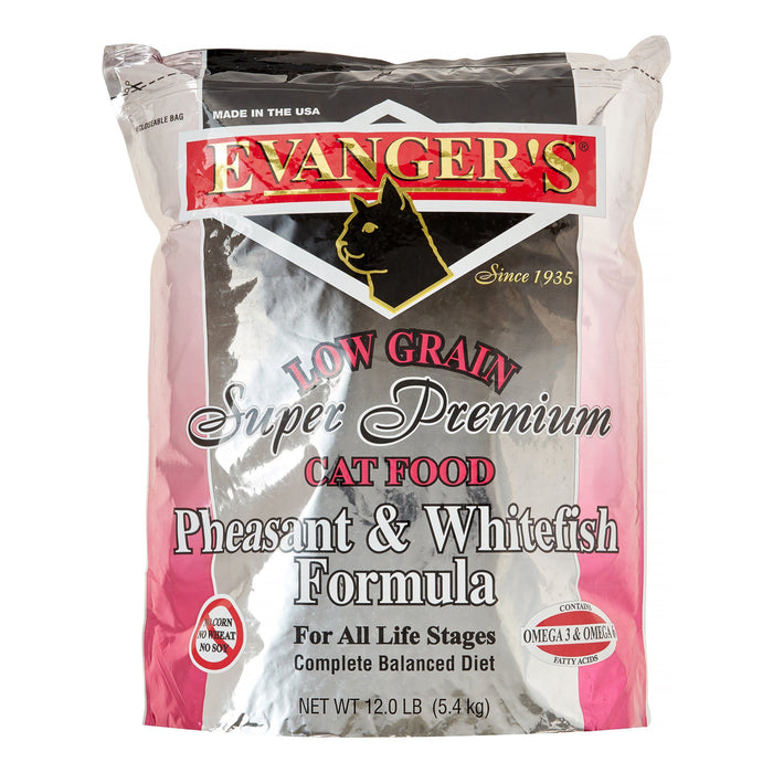 Evanger's Pheasant & Whitefish Super Premium Dry Cat Food - 12 lb Bag