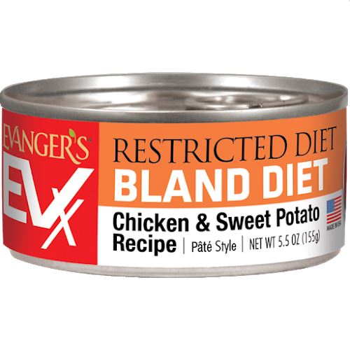 Evanger's Restricted Diet Bland Diet Chicken & Sweet Potato for Cats Canned Cat Food - 5.5 oz Cans - Case of 24  