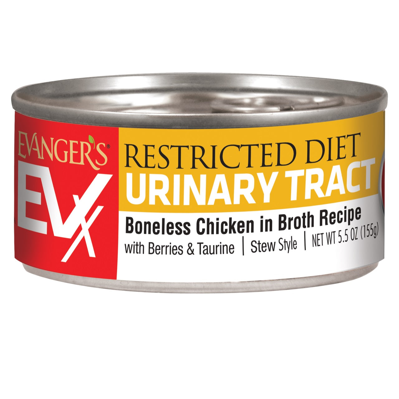 Evanger's Restricted Diet Urinary Tract Boneless Chicken for Cats Canned Cat Food - 5.5 oz Cans - Case of 24  