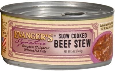 Evanger's Signature Series Cuts & Gravy Slow Cooked Beef Stew Canned Cat Food - 5 oz Cans - Case of 24  